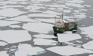 Greepeace boat, Arctic, 2012